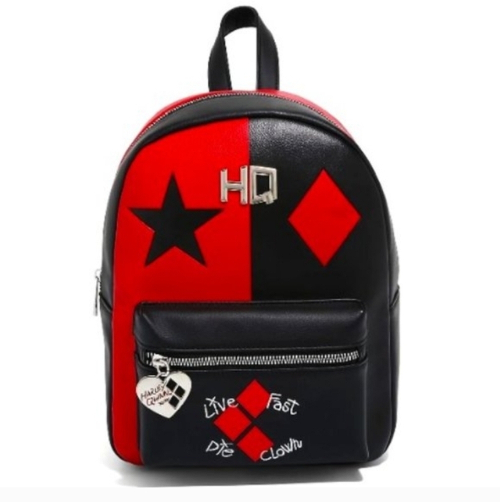 NEW DC Comics Harley Quinn  Clown Mini Backpack And Wallet